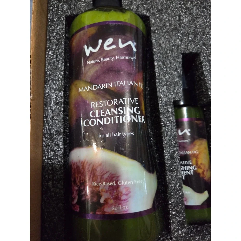 NEW Wen Chaz Dean Mandarin Italian Fig 32oz Cleansing Conditioner Hair Gift Set
